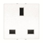 2CLA223700N1101 Механизм розетки GB (британского) стандарта с заземлением (2P+E), 2M, 13А / 230В, серия Zenit, цвет альпийский белый