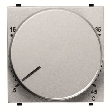 2CLA224030N1301 Механизм терморегулятора для тёплых полов с выносным датчиком температуры, 10А/250В, серия Zenit, цвет серебристый