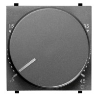 2CLA224030N1801 Механизм терморегулятора для тёплых полов с выносным датчиком температуры, 10А/250В, серия Zenit, цвет антрацит