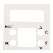 2CLA224050N1101 Накладка для механизма электронного терморегулятора 8140.5, 2-модульная, серия Zenit, цвет альпийский белый