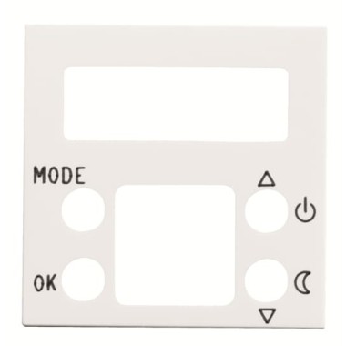 2CLA224050N1101 Накладка для механизма электронного терморегулятора 8140.5, 2-модульная, серия Zenit, цвет альпийский белый