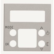 2CLA224050N1301 Накладка для механизма электронного терморегулятора 8140.5, 2-модульная, серия Zenit, цвет серебристый