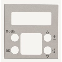 2CLA224050N1301 Накладка для механизма электронного терморегулятора 8140.5, 2-модульная, серия Zenit, цвет серебристый