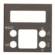 2CLA224050N1801 Накладка для механизма электронного терморегулятора 8140.5, 2-модульная, серия Zenit, цвет антрацит