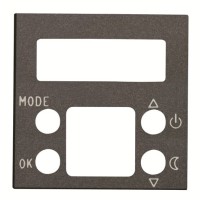 2CLA224050N1801 Накладка для механизма электронного терморегулятора 8140.5, 2-модульная, серия Zenit, цвет антрацит