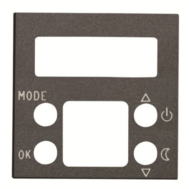 2CLA224050N1801 Накладка для механизма электронного терморегулятора 8140.5, 2-модульная, серия Zenit, цвет антрацит