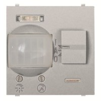 2CLA224100N1301 Датчик движения инфракрасный пассивный, 2-модульный, серия Zenit, цвет серебристый