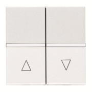 2CLA224410N1101 Механизм выключателя жалюзи клавишный, с фиксацией, 2-модульный, серия Zenit, цвет альпийский белый