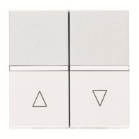2CLA224400N1101 Механизм выключателя жалюзи кнопочный, без фиксации, 2-модульный, серия Zenit, цвет альпийский белый