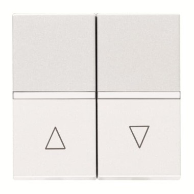 2CLA224400N1101 Механизм выключателя жалюзи кнопочный, без фиксации, 2-модульный, серия Zenit, цвет альпийский белый