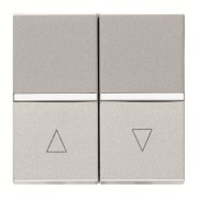 2CLA224410N1301 Механизм выключателя жалюзи клавишный, с фиксацией, 2-модульный, серия Zenit, цвет серебристый