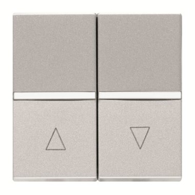 2CLA224400N1301 Механизм выключателя жалюзи кнопочный, без фиксации, 2-модульный, серия Zenit, цвет серебристый