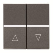 2CLA224410N1801 Механизм выключателя жалюзи клавишный, с фиксацией, 2-модульный, серия Zenit, цвет антрацит