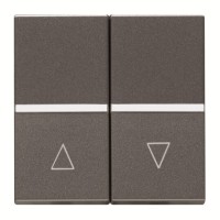 2CLA224410N1801 Механизм выключателя жалюзи клавишный, с фиксацией, 2-модульный, серия Zenit, цвет антрацит