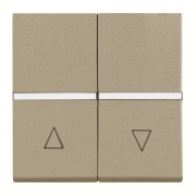 2CLA224410N1901 Механизм выключателя жалюзи клавишный, с фиксацией, 2-модульный, серия Zenit, цвет шампань