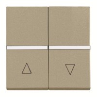 2CLA224410N1901 Механизм выключателя жалюзи клавишный, с фиксацией, 2-модульный, серия Zenit, цвет шампань