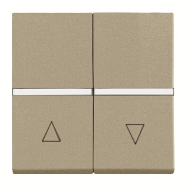 2CLA224410N1901 Механизм выключателя жалюзи клавишный, с фиксацией, 2-модульный, серия Zenit, цвет шампань