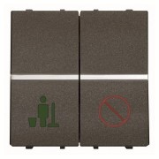 2CLA224450N1801 Механизм выключателя Не беспокоить/Уборка номера, 2-модульный, серия Zenit, цвет антрацит