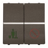 2CLA224450N1801 Механизм выключателя Не беспокоить/Уборка номера, 2-модульный, серия Zenit, цвет антрацит