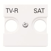 2CLA225010N1101 Накладка для TV-R-SAT розетки, 2-модульная, серия Zenit, цвет альпийский белый