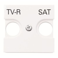 2CLA225010N1101 Накладка для TV-R-SAT розетки, 2-модульная, серия Zenit, цвет альпийский белый