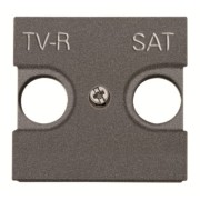 2CLA225010N1801 Накладка для TV-R-SAT розетки, 2-модульная, серия Zenit, цвет антрацит