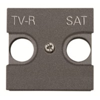 2CLA225010N1801 Накладка для TV-R-SAT розетки, 2-модульная, серия Zenit, цвет антрацит