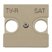 2CLA225010N1901 Накладка для TV-R-SAT розетки, 2-модульная, серия Zenit, цвет шампань
