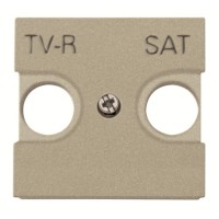 2CLA225010N1901 Накладка для TV-R-SAT розетки, 2-модульная, серия Zenit, цвет шампань