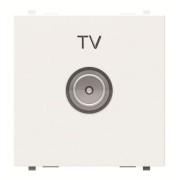 2CLA225070N1101 Механизм ТВ розетки, простой, 2-модульный, серия Zenit, цвет альпийский белый