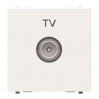 2CLA225070N1101 Механизм ТВ розетки, простой, 2-модульный, серия Zenit, цвет альпийский белый