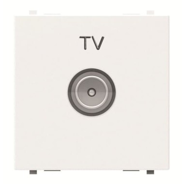 2CLA225070N1101 Механизм ТВ розетки, простой, 2-модульный, серия Zenit, цвет альпийский белый