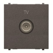 2CLA225070N1801 Механизм ТВ розетки, простой, 2-модульный, серия Zenit, цвет антрацит