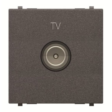 2CLA225070N1801 Механизм ТВ розетки, простой, 2-модульный, серия Zenit, цвет антрацит