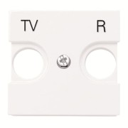 2CLA225080N1101 Накладка для TV-R розетки, 2-модульная, серия Zenit, цвет альпийский белый