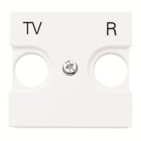 2CLA225080N1101 Накладка для TV-R розетки, 2-модульная, серия Zenit, цвет альпийский белый