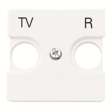 2CLA225080N1101 Накладка для TV-R розетки, 2-модульная, серия Zenit, цвет альпийский белый