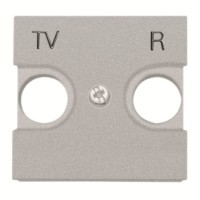 2CLA225080N1301 Накладка для TV-R розетки, 2-модульная, серия Zenit, цвет серебристый