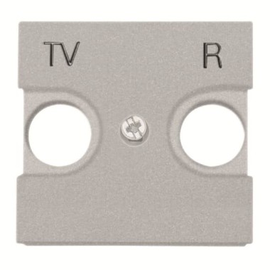 2CLA225080N1301 Накладка для TV-R розетки, 2-модульная, серия Zenit, цвет серебристый