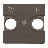 2CLA225080N1801 Накладка для TV-R розетки, 2-модульная, серия Zenit, цвет антрацит