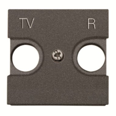 2CLA225080N1801 Накладка для TV-R розетки, 2-модульная, серия Zenit, цвет антрацит