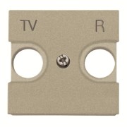 2CLA225080N1901 Накладка для TV-R розетки, 2-модульная, серия Zenit, цвет шампань