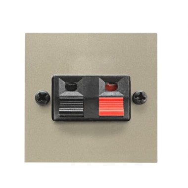 2CLA225710N1901 Механизм аудиоразъёма для подключения громкоговорителей/динамиков (прищепки), чёрный+красный, 2-модульный, серия Zenit, цвет шампань 2CLA225710N1901 Механизм аудиоразъёма для подключения громкоговорителей/динамиков (прищепки), чёрный+красный, 2-модульный, серия Zenit, цвет шампань