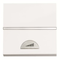 2CLA226010N1101 Механизм универсального электронного клавишного светорегулятора 60-500 Вт, 2-модульный, серия Zenit, цвет альпийский белый