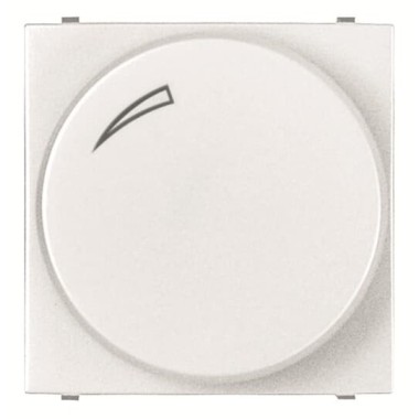 2CLA226090N1101 Механизм электронного поворотного светорегулятора для люминесцентных ламп 700 Вт, 0/1-10 В, 50 мА, 2-модульный, серия Zenit, цвет альпийский белый