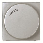 2CLA226090N1301 Механизм электронного поворотного светорегулятора для люминесцентных ламп 700 Вт, 0/1-10 В, 50 мА, 2-модульный, серия Zenit, цвет серебристый