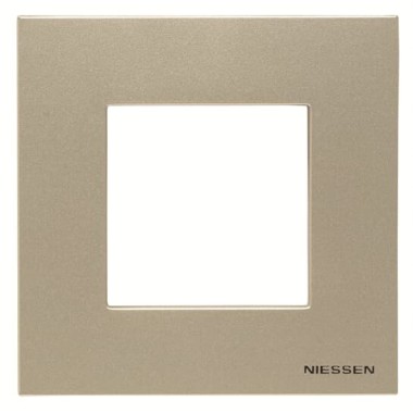 2CLA227100N1901 Рамка 1-постовая, 2-модульная, серия Zenit, цвет шампань