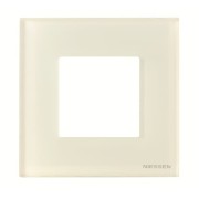 2CLA227100N3001 Рамка 1-постовая, 2-модульная, серия Zenit, стекло белое