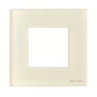 2CLA227100N3001 Рамка 1-постовая, 2-модульная, серия Zenit, стекло белое