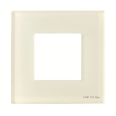 2CLA227100N3001 Рамка 1-постовая, 2-модульная, серия Zenit, стекло белое